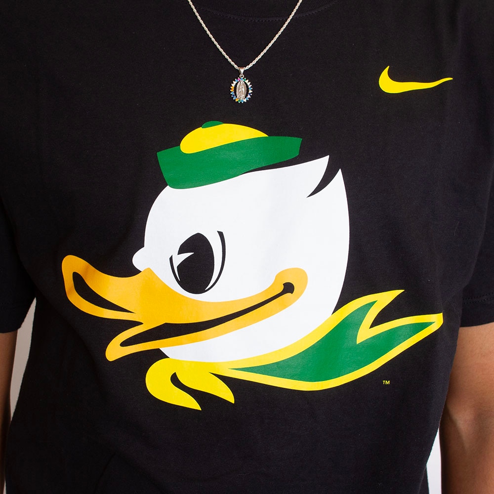 Fighting Duck, Nike, Black, Crew Neck, Cotton, Men, Unisex, 155gsm, Jersey-style fabric, T-Shirt, 839791